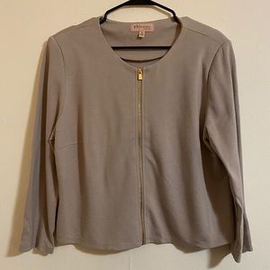 Philosophy 3/4 Cropped Zipper Jacket